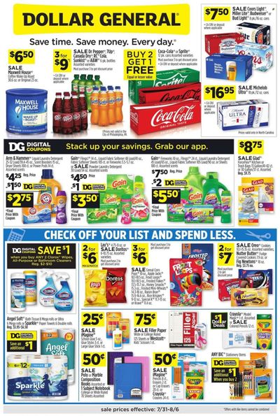 Dollar General Promotions & Flyer Specials August 2022