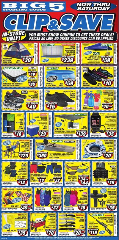 Big 5 (AZ, CA, CO, ID, NM, OR, UT, WA) Weekly Ad Flyer July 31 to August 7