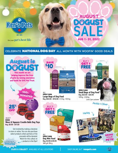 Ren's Pets Depot August Dogust Sale Flyer August 1 to 31