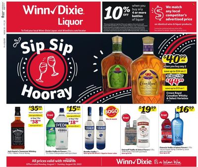 Winn Dixie (AL, FL, GA, LA) Weekly Ad Flyer Specials August 1 to August 28, 2022
