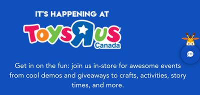 Toys R Us Canada FREE In-Store August Event!
