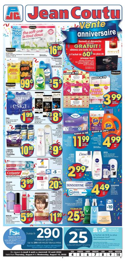 Jean Coutu (QC) Flyer August 4 to 10