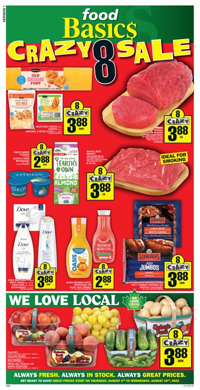 Food Basics Flyer August 4 to 10