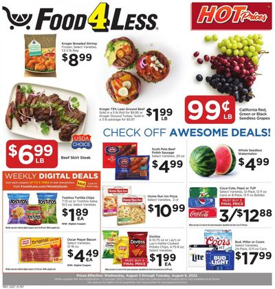 Food 4 Less (IN) Weekly Ad Flyer Specials August 3 to August 9, 2022