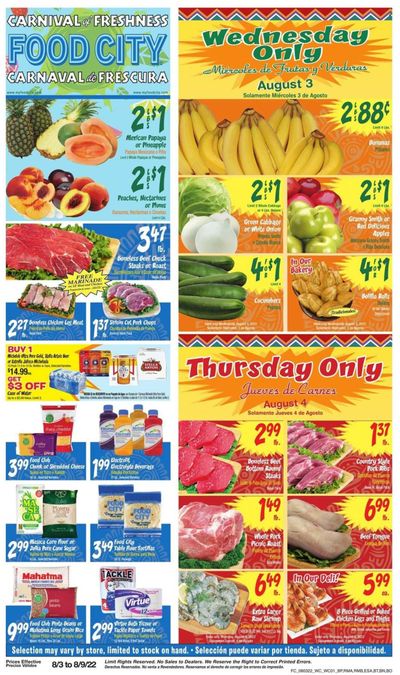 Food City (AZ) Weekly Ad Flyer Specials August 3 to August 9, 2022
