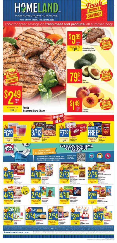 Homeland (OK, TX) Weekly Ad Flyer Specials August 3 to August 9, 2022
