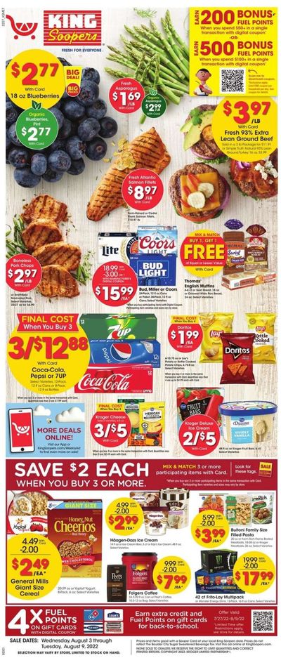 King Soopers (CO) Weekly Ad Flyer Specials August 3 to August 9, 2022