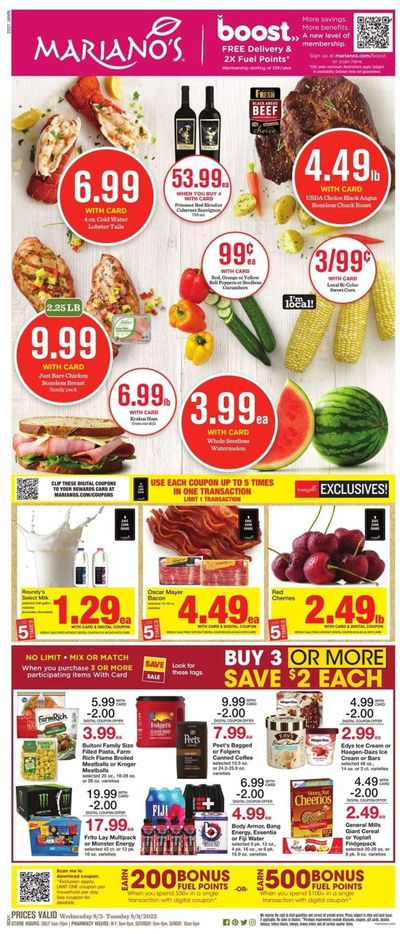 Mariano’s (IL) Weekly Ad Flyer August 2 to August 9