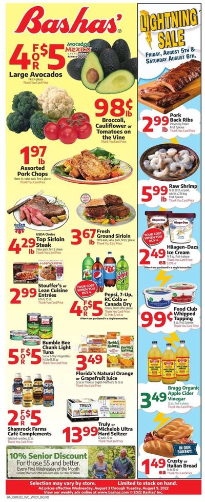 Bashas' (AZ) Weekly Ad Flyer Specials August 3 to August 9, 2022