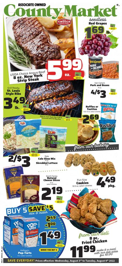 County Market (IL, IN, MO) Weekly Ad Flyer Specials August 3 to August 9, 2022