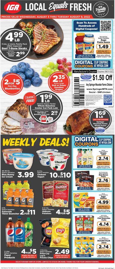 IGA Weekly Ad Flyer Specials August 3 to August 9, 2022