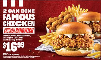 KFC Canada New Coupons: Sandwich Combo for $7.19 + More Coupons