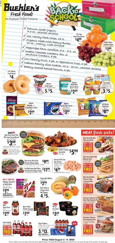Buehler's (OH) Weekly Ad Flyer August 2 to August 9