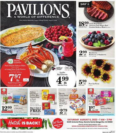 Pavilions (CA) Weekly Ad Flyer August 2 to August 9