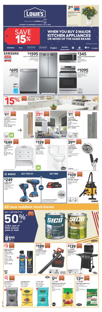 Lowe's (West) Flyer August 4 to 10