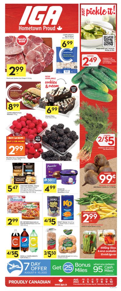 IGA (West) Flyer August 4 to 10