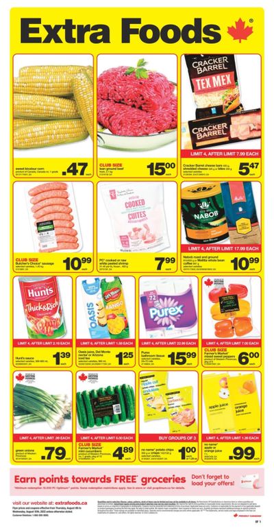 Extra Foods Flyer August 4 to 10