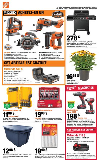Home Depot (QC) Flyer August 4 to 10
