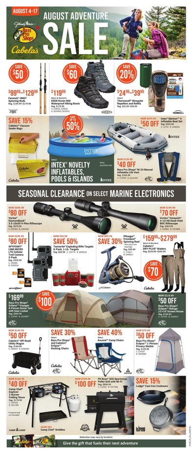 Cabela's Flyer August 4 to 17
