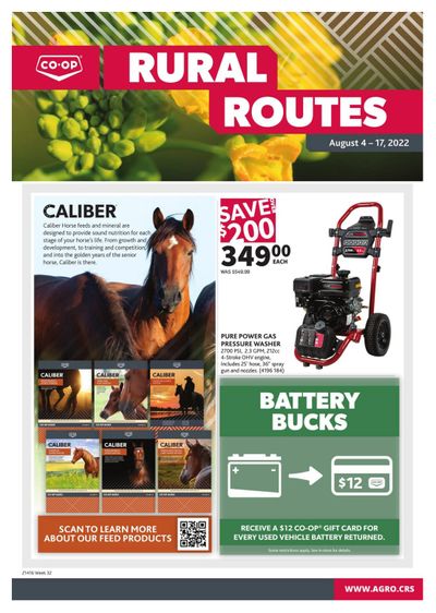 Co-op West Rural Routes Flyer August 4 to 17