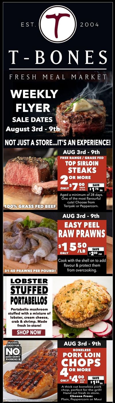 T-Bone's Flyer August 3 to 9