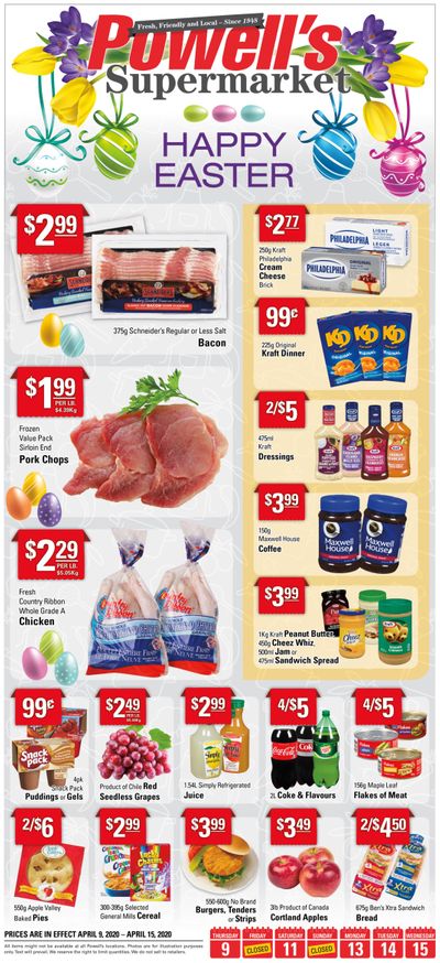 Powell's Supermarket Flyer April 9 to 15