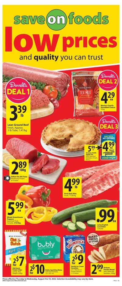 Save on Foods (AB) Flyer August 4 to 10