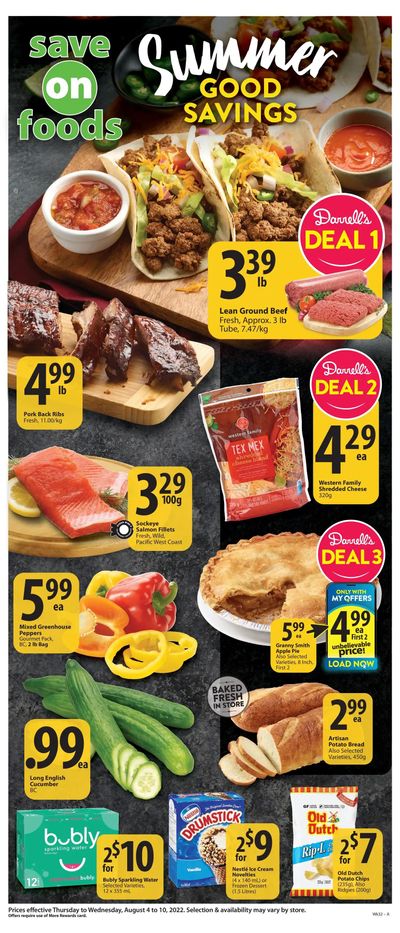 Save on Foods (BC) Flyer August 4 to 10