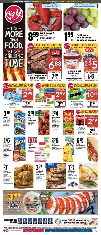 Big Y (MA) Weekly Ad Flyer Specials August 4 to August 10, 2022