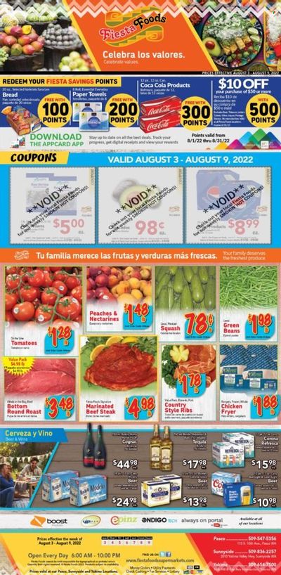 Fiesta Foods SuperMarkets (WA) Weekly Ad Flyer Specials August 3 to August 9, 2022