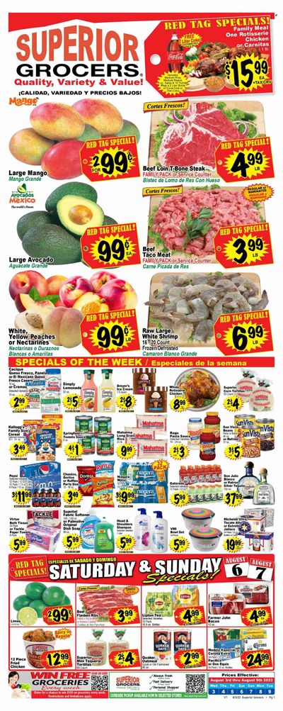 Superior Grocers (CA) Weekly Ad Flyer Specials August 3 to August 9, 2022