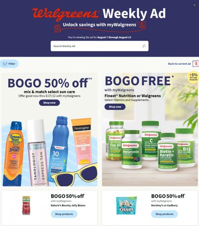 Walgreens Weekly Ad Flyer Specials August 7 to August 13, 2022