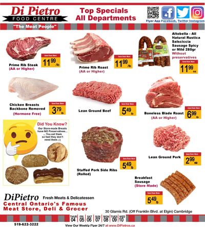 Di Pietro Food Centre Flyer August 4 to 10