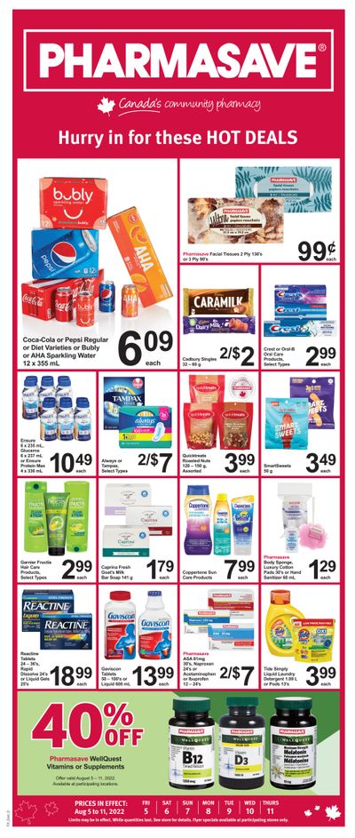 Pharmasave (ON) Flyer August 5 to 11