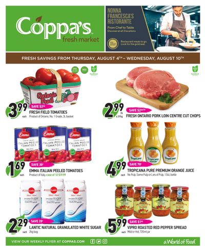 Coppa's Fresh Market Flyer August 4 to 10