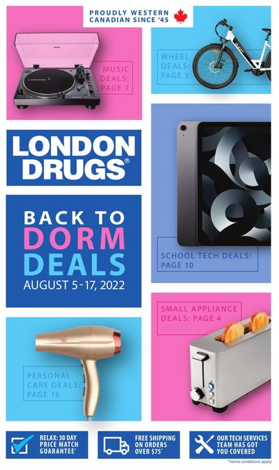 London Drugs Back to Dorm Deals Flyer August 5 to 17