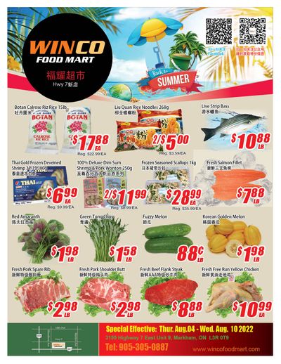 WinCo Food Mart (HWY 7) Flyer August 4 to 10