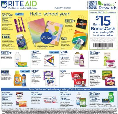 RITE AID Weekly Ad Flyer Specials August 7 to August 13, 2022