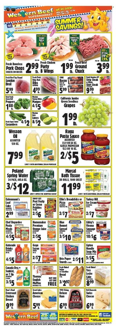 Western Beef (FL, NY) Weekly Ad Flyer Specials August 4 to August 10, 2022