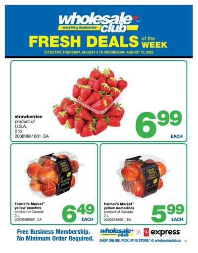 Wholesale Club (Atlantic) Fresh Deals of the Week Flyer August 4 to 10