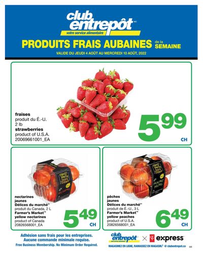 Wholesale Club (QC) Fresh Deals of the Week Flyer August 4 to 10