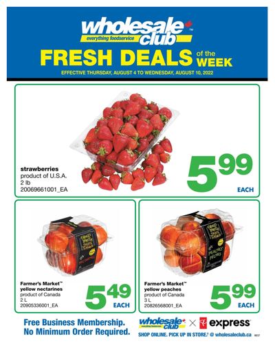 Wholesale Club (West) Fresh Deals of the Week Flyer August 4 to 10