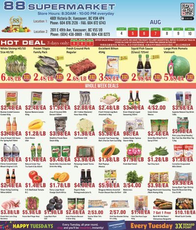 88 Supermarket Flyer August 4 to 10