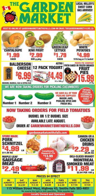 The Garden Market Flyer August 5 to 11