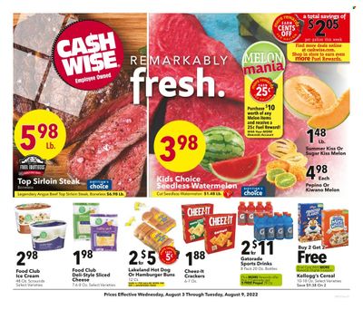 Cash Wise (ND) Weekly Ad Flyer Specials August 3 to August 9, 2022