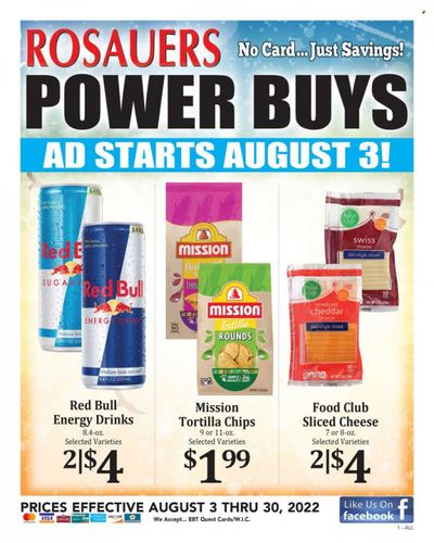Rosauers (ID, MT, OR, WA) Weekly Ad Flyer Specials August 3 to August 30, 2022
