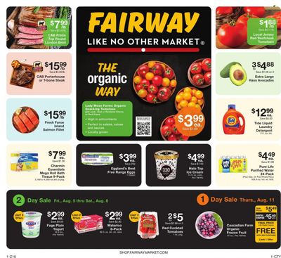 Fairway Market (CT, NJ, NY) Weekly Ad Flyer Specials August 5 to August 11, 2022