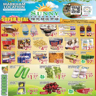 Sunny Foodmart (Markham) Flyer August 5 to 11