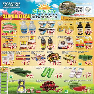 Sunny Foodmart (Etobicoke) Flyer August 5 to 11