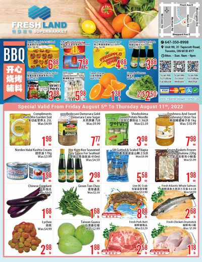 FreshLand Supermarket Flyer August 5 to 11